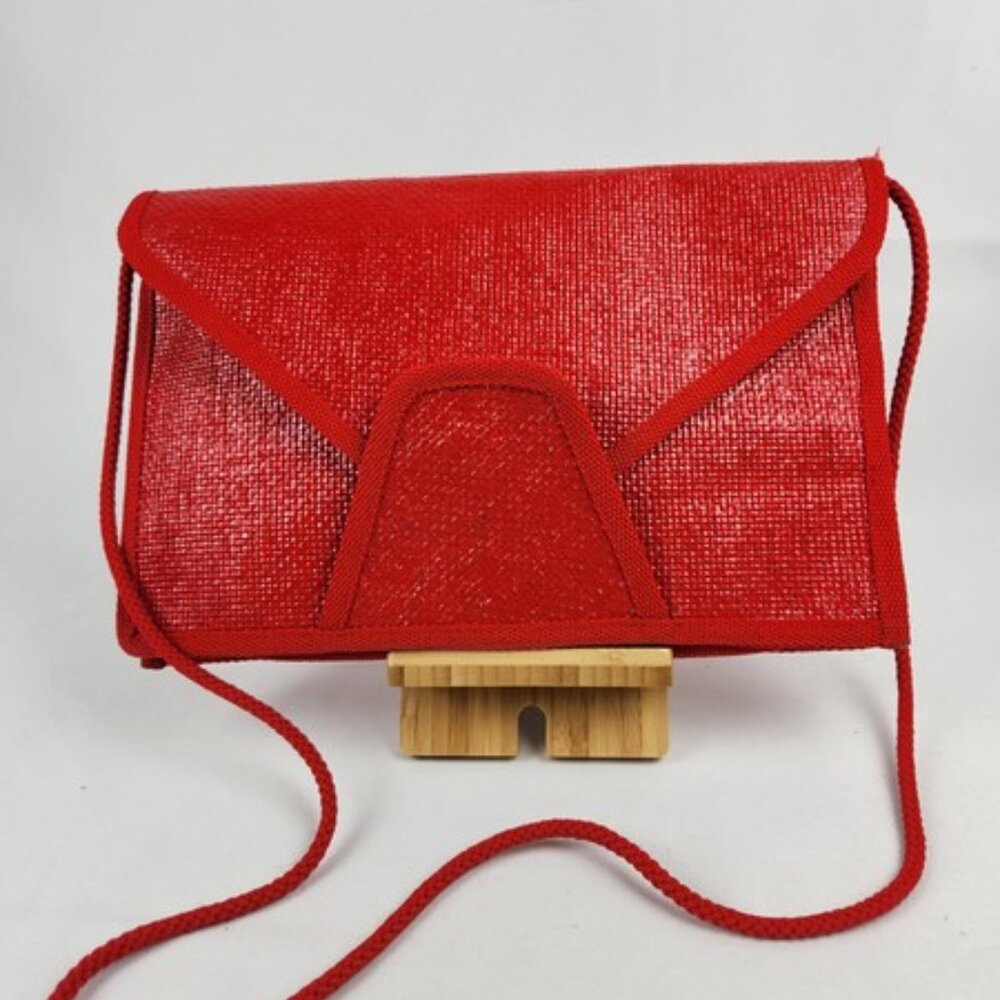 Elegant Made in Italy Red Fabric Bag